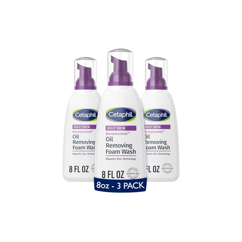 Cetaphil Pro DermaControl limpiador de espuma para quitar aceite, 236.59ml