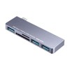 Sanwa Supply USB Type-C Hub (with Card Reader) USB-3TCHC18GY