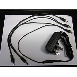 Replacement for 9V Power Supply AC-DC Switching Adaptor for Ibanez TS9 + 5 Way Daisy Chain