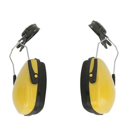 Ear Defenders, Noise Reduction Hard Hat Ear Defenders Noise Cancelling Ear Defenders Compatible with Most Safety Helmets for Working Woodworking(Yellow)