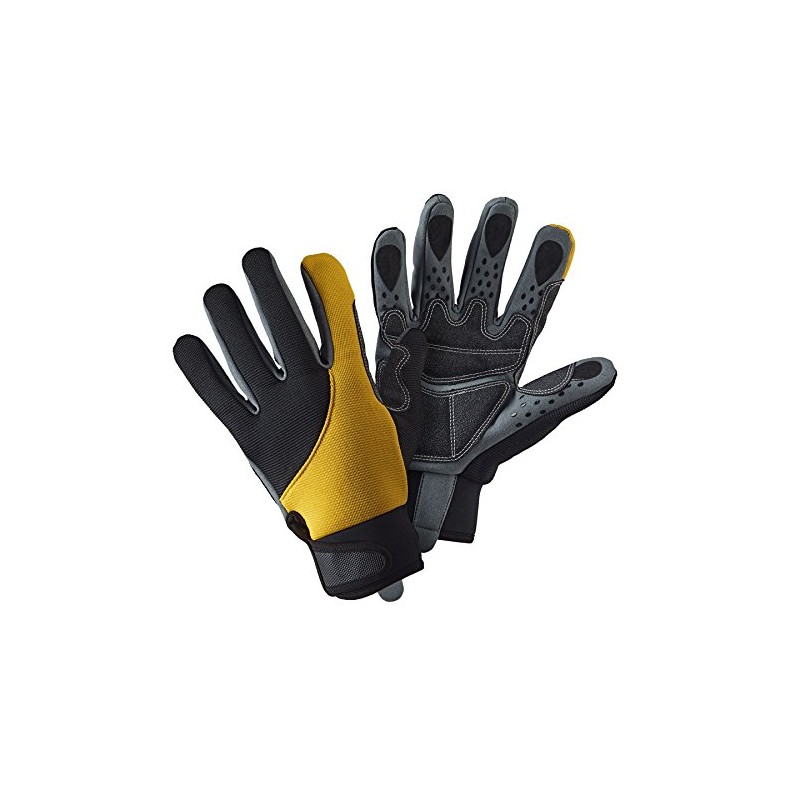 Briers Advanced Grip and Protect Gloves, Yellow/Black, Large