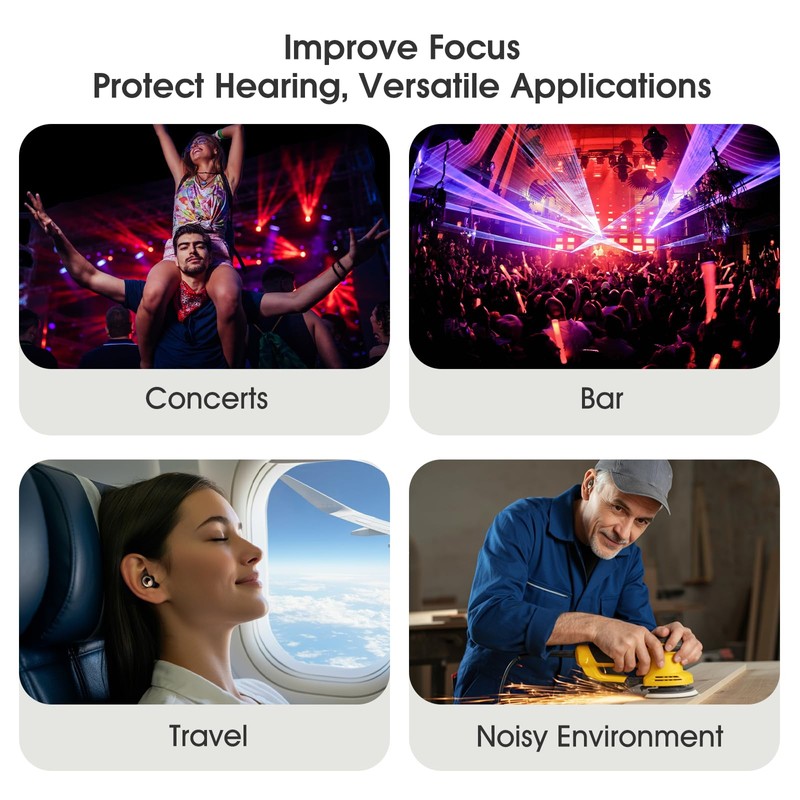 Vosaf Ear Plugs for Sleeping Noise Cancelling, Soft Silicone Earplugs