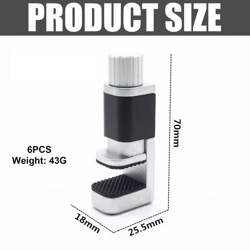 Pack of 6 Adjustable Metal Clamp Attachment: LCD Display Clamp