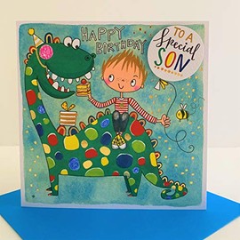 Rachel Ellen Dinosaur Special Son Happy Birthday Card