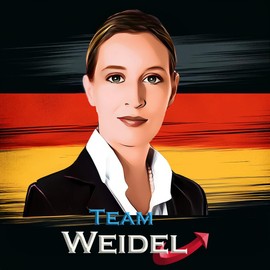 Team Weidel Sticker – High-Quality, UV-Resistant 10 cm Sticker, Alice Weidel, AFD, Alternative for Germany – Ideal for Supporters and Collectors