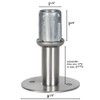 WARMWU Stainless Steel Adjustable Flanged Feet for Stainless Steel 1-5/8"