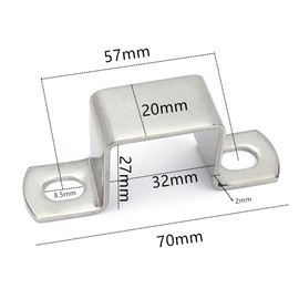 Granmagazz Pipe Support Hangers 6pcs Stainless Steel Pipe Support clamp Square Tube Clamps Pipe Mount U Brackets Clamp Bracket U Clamps Clamps