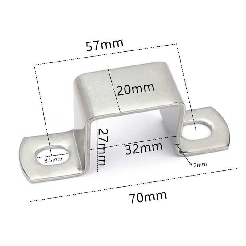 Granmagazz Pipe Support Hangers 6pcs Stainless Steel Pipe Support clamp