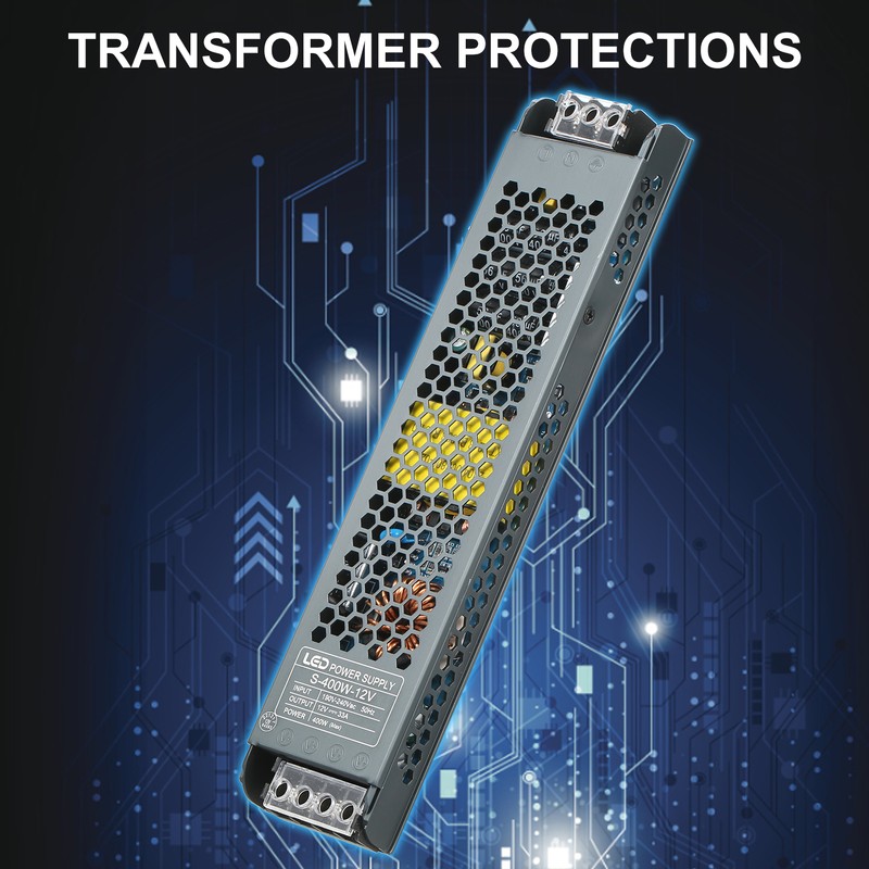 Neoglint Ultra Thin Power Supply Adapter Transformer for LED Strip