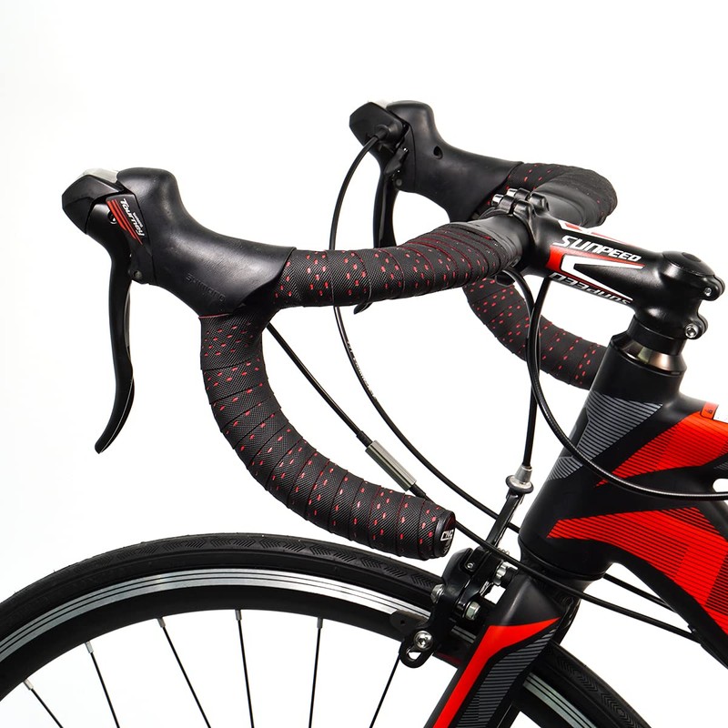 CNCLOL Road Bike Handlebar Tapes,2350mm Bicycle Handlebar Tapes,Red
