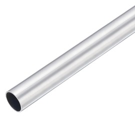 TOP-VIGOR 1Pc 6063 Aluminum Round Tube, 20mm OD 17mm ID 200mm Length Seamless Aluminum Straight Tubing Metal Pipe for Industry DIY Projects