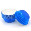 Mombake Standard Blue Foil Cupcake Cases Liners Muffin Baking Cups