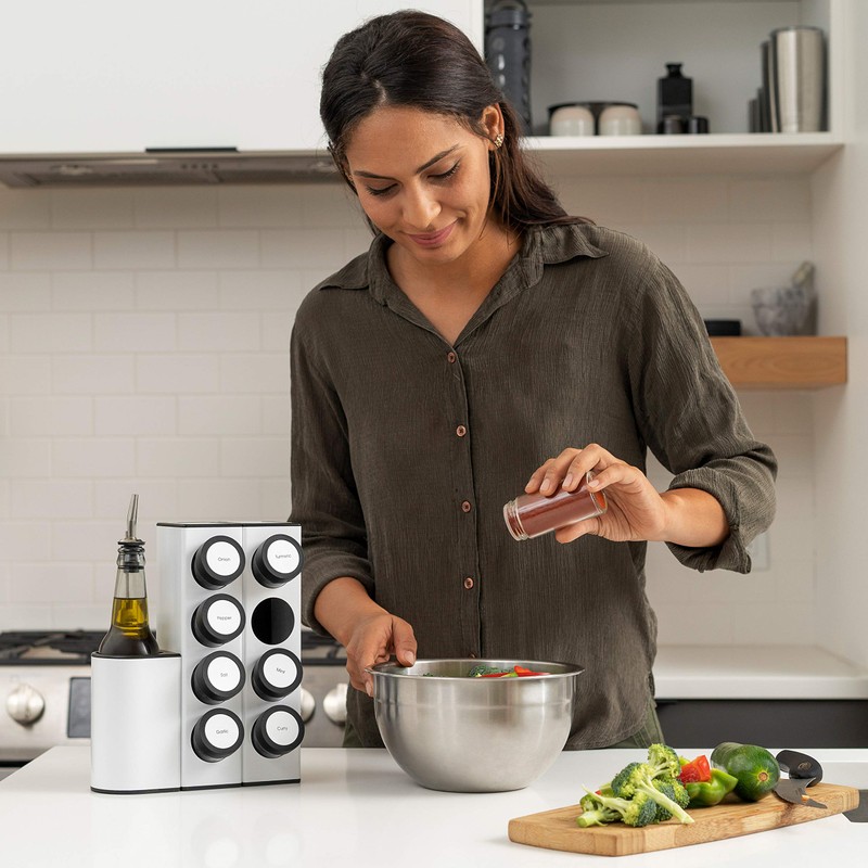 Prepdeck Chef Caddy Spice Rack - Seasoning & Oil Organizer