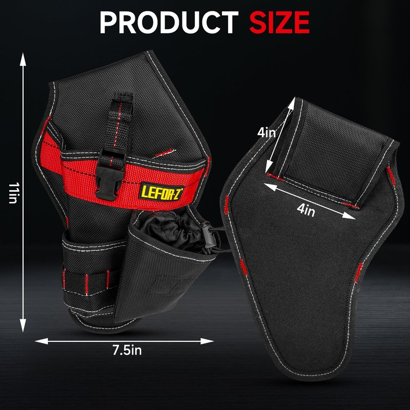 Drill Holster,Heavy-Duty Impact Holster for Tool Belt,Drill Holder,Drill Pouch Fits