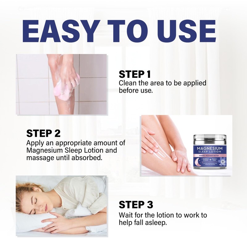 Magnesium Cream, Natural Magnesium Cream for Sleep, with Lavender &
