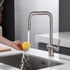 SUMERAIN Pull Down Kitchen Sink Faucet with Sprayer Brushed Nickel