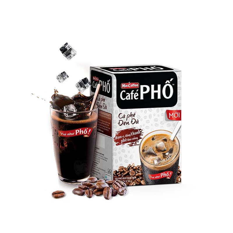 Cafe Pho Vietnamese Instant Coffee Mix, Iced Black Coffee, Cafe