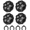 8Pcs Self Adhesive Caster Wheels Stainless Steel 360° Swivel Low