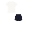 Champion Boys' Legacy Boy-Graphic Crew Neck with Logo Set, White