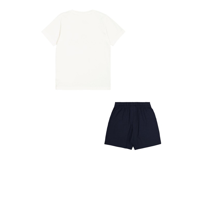Champion Boys' Legacy Boy-Graphic Crew Neck with Logo Set, White