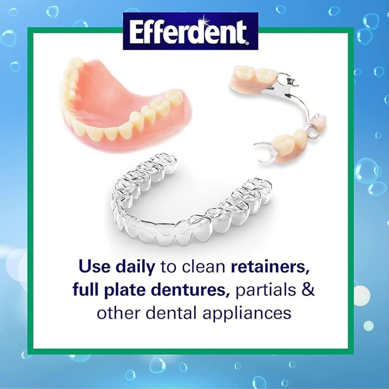 Efferdent Retainer & Denture Cleaner Tablets and Dental Bath, 4