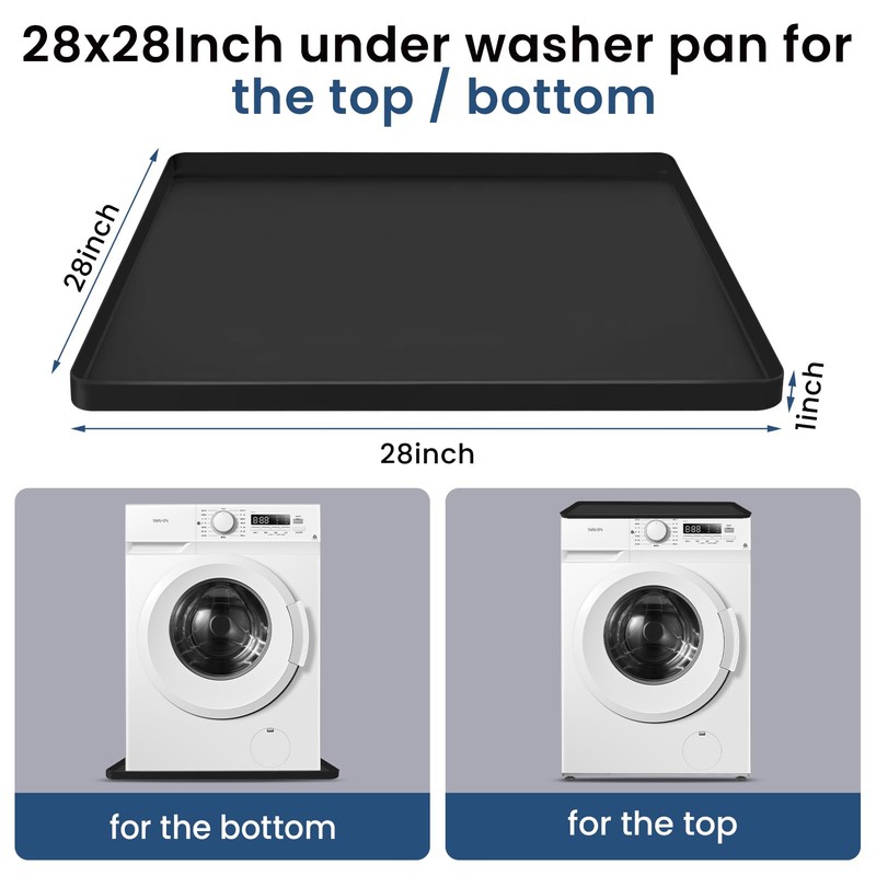 28 x 28 inch Large Thickened Silicone Washing Machine Drain
