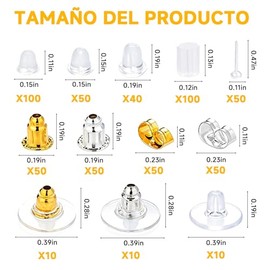 600Pcs Respaldos de Aretes de Silicona Transparente