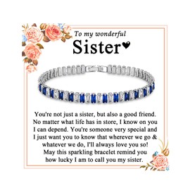 PDTU Gifts for Mum Auntie Daughter Granddaughter Niece Sister Best Friend Cubic Zirconia Bracelet Presents for Women Girls│Sparkling Bracelets Birthday Anniversary Christmas Gifts