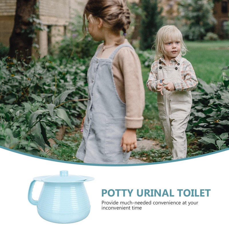 Portable Chamber Pot with Lid Plastic Urine Pots Night Potty