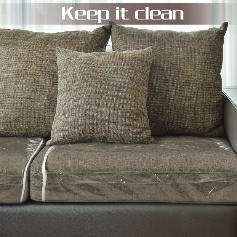 Geetery Plastic Sofa Seat Cushion Covers Sofa Covers PVC Waterproof