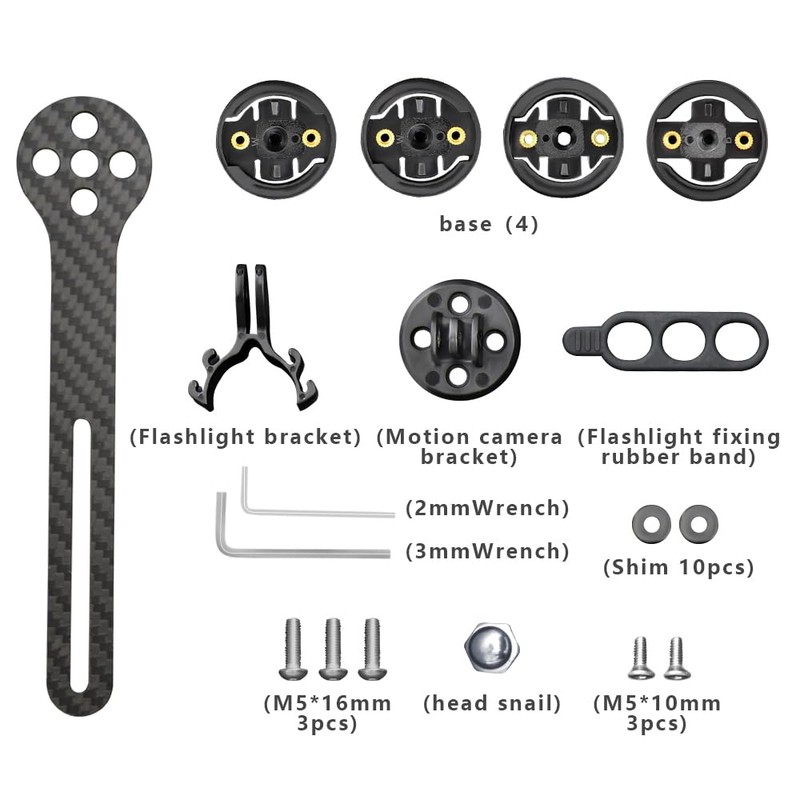 Alfa Pasca Integrated Handlebar Front Combination Mount for Wahoo/Garmin/Bryton Bicycle