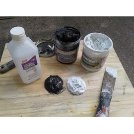 PC Products PC-Masonry Epoxy Adhesive Paste, Two-Part Repair, 8 oz in Two Cans with Mixing Tool, Gray (70024)