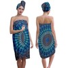 EENSYWEENSY Women's Spa Bath Towel Wrap Set with Hair Turban,