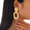 ROSASUENO Chunky Golden Layered Statement Dangle Drop Earrings Exaggerated Geometric
