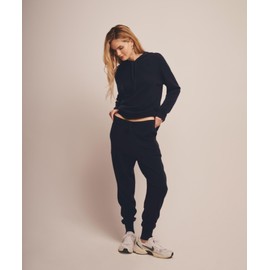 NAADAM Womens The Off-Duty Cashmere Jogger, Navy, M