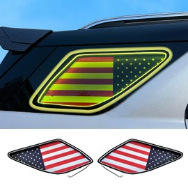JIEREPU Rear Side Window Ambient Lights for Ford Explorer 2020-2025 - Custom Fit, 16 Million Colors Neon Light, Easy Install - for Ford Explorer ST Sport XLT Accessories (Flag)
