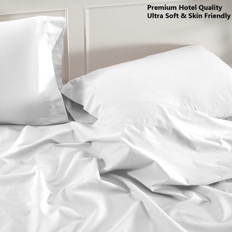 My Home Store Premium Soft Single Flat Sheet 100% Egyptian