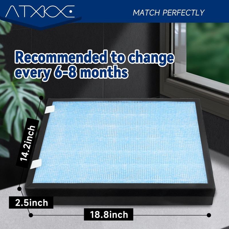 ATXKXE HSP002 Replacement Filter Compatible with Hathaspace Air Purifier Filter