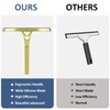 HomDSim Stainless Steel Shower Squeegees All-Purpose Mirror/Window/Glass Wiper Scraper Golden