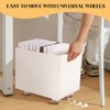 CINPIUK File Box Rolling File Organizer with Wheels Stackable Storage