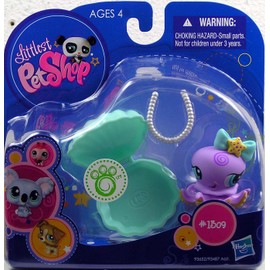Littlest Pet Shop Purple Octopus (#1309) With Clam And Pearl Necklace Action Figure