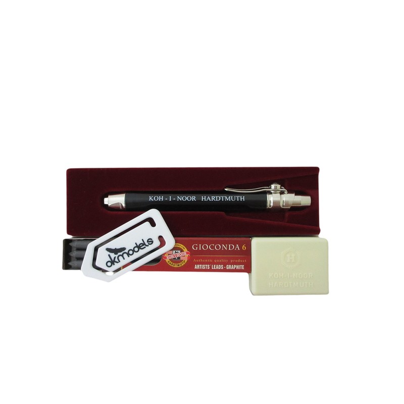 KOH-I-NOOR 5311 5.6mm Diameter Mechanical Clutch pencil set 4864/4B leads,