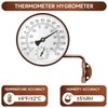 4" Brass Outdoor Thermometer Waterproof, Outside Decorative Thermometer for Patio,