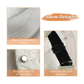 Sun Hats for Women, Wide-Brimmed Hollow Top Design, Summer Outdoors UV Protection, Women's Adjustable Fit Hats Khaki