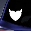 Bargain Max Decals Devil Heart Silhouette Sticker Decal Notebook Car