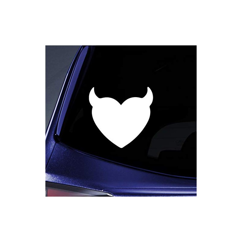 Bargain Max Decals Devil Heart Silhouette Sticker Decal Notebook Car