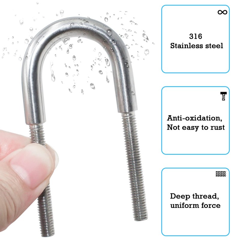 GIAK U-bolt U-bolt stainless steel 316 U shackle M6 with