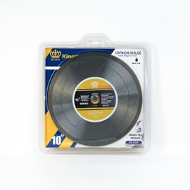 Kingthai 10 Inch Continuous Rim Diamond Saw Blade for Cutting Porcelain Tiles Ceramic,Wet Cutting