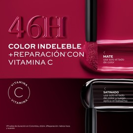 L’BEL Labial Líquido Forever Dual Rouge Magique – Doble Uso – 46H – No Transfer – Mate Indeleble + Bálsamo Reparador – 5 g (Vin Désire)