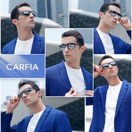 CARFIA Metal Mens Sunglasses Polarized UV Protection for Driving Fishing Hiking Sports Everyday Use